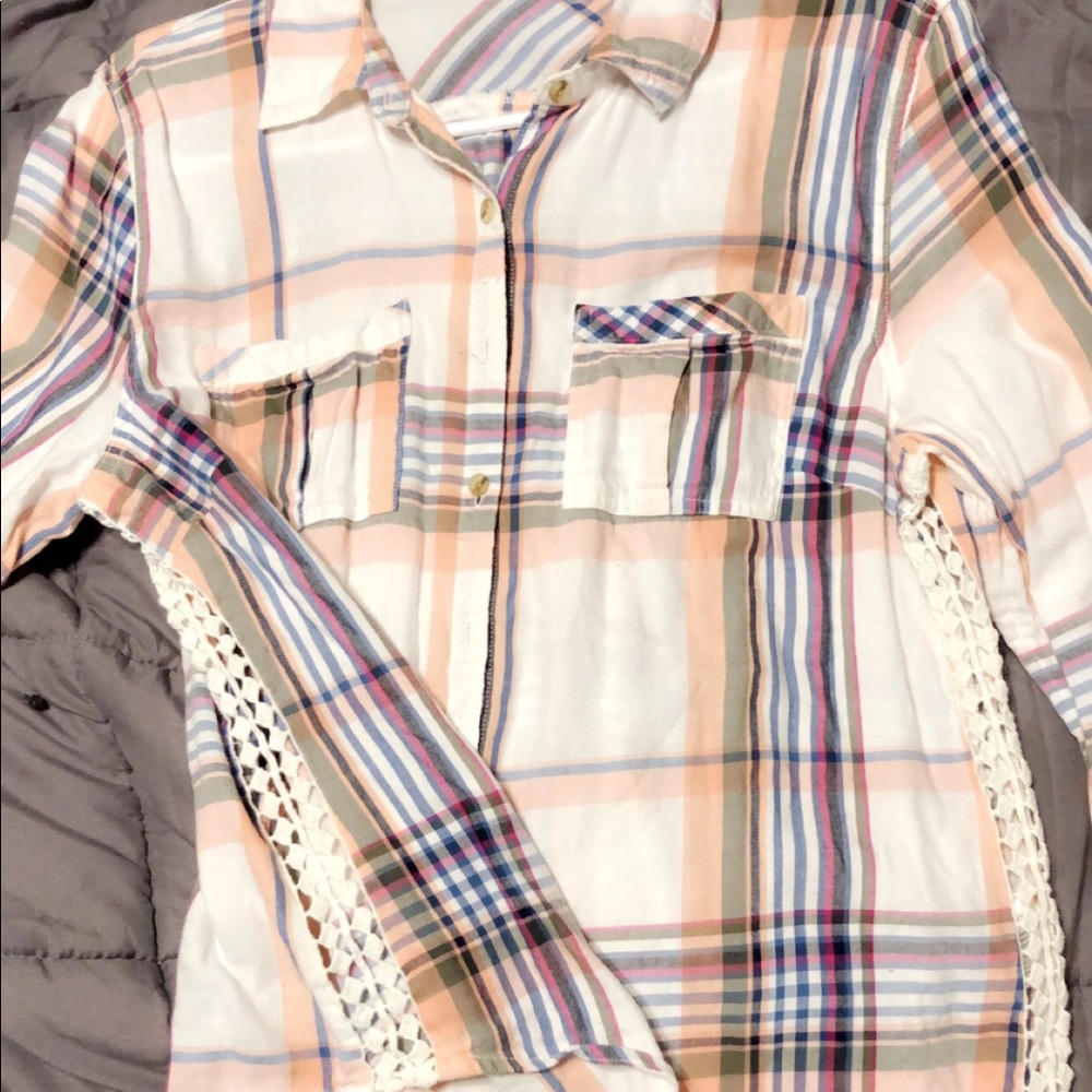 Flannel patterned blouse